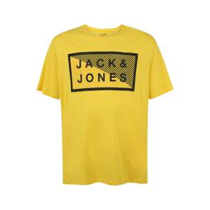 Jack & Jones Plus Tričko 'SHAWN'  žlutá / černá