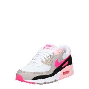 Nike Sportswear Tenisky 'AIR MAX 90'  tmavě béžová / růžová / svítivě růžová / černá / bílá