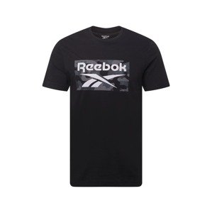 Reebok Sport Funkční tričko šedá / tmavě šedá / černá / bílá