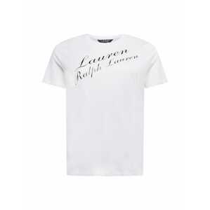Lauren Ralph Lauren Plus Tričko 'KATLIN' černá / bílá