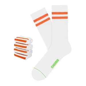 CHEERIO* Ponožky 'TENNIS TYPE 4P' oranžová / bílá