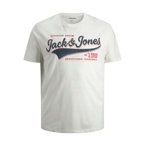 Jack & Jones Plus Tričko  bílá / námořnická modř / červená