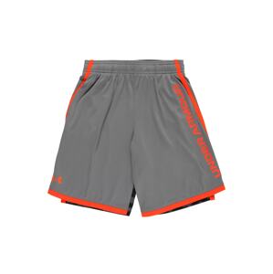 UNDER ARMOUR Sportovní kalhoty 'Stunt 3.0'  antracitová / stříbrně šedá / oranžová