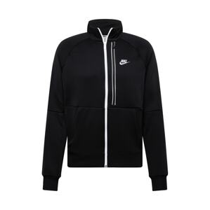 Nike Sportswear Mikina s kapucí 'Tribute'  černá / bílá