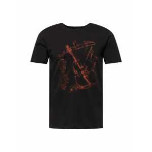 Trendyol T-Shirt  černá / oranžově červená