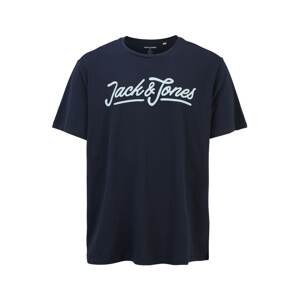 Jack & Jones Plus Tričko 'CARLO'  námořnická modř / bílá