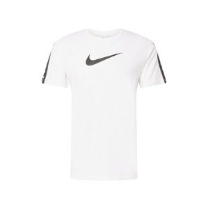 Nike Sportswear Tričko 'Repeat'  černá / bílá