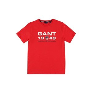 GANT Tričko  červená / bílá