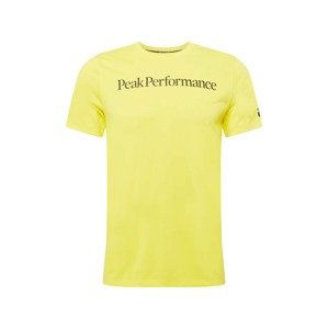 PEAK PERFORMANCE Funkční tričko 'Alum'  citronová / šedá / černá