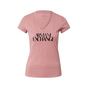 ARMANI EXCHANGE Tričko  růžová / černá