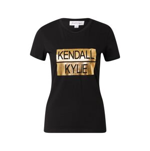KENDALL + KYLIE Tričko zlatá / černá