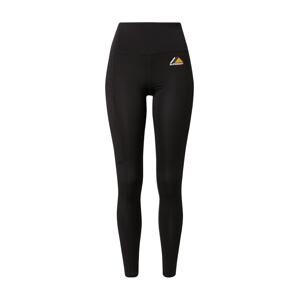 Superdry Snow Sportovní kalhoty  černá / bílá / tmavě žlutá