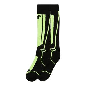 4F Sportovní ponožky  svítivě žlutá / černá