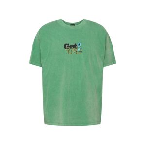 BDG Urban Outfitters Tričko 'GET OUTSIDE'  zelená / žlutá / černá / fialová / světle zelená