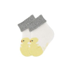STERNTALER Socken 'Edda'  bílá / žlutá / šedý melír