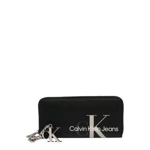 Calvin Klein Jeans Peněženka  černá / stříbrná / tmavě šedá / režná