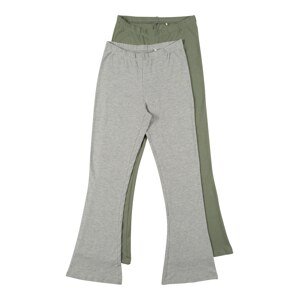 NAME IT Kalhoty 'VIVI'  zelená / šedý melír