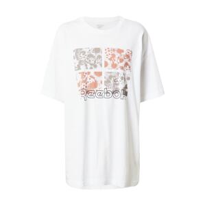 Reebok Sport Funkční tričko  šedobéžová / korálová / bílá
