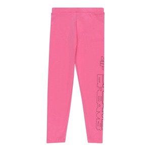 4F Sportovní kalhoty  pink / černá