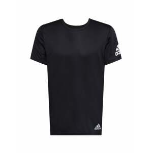 ADIDAS PERFORMANCE Funkční tričko 'Run It'  černá / bílá
