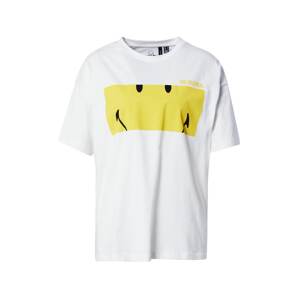 VERO MODA Tričko 'Smiley' žlutá / černá / bílá