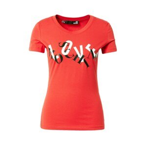 Love Moschino Tričko  červená / černá / bílá
