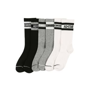 CONVERSE Ponožky  šedá / bílá / černá