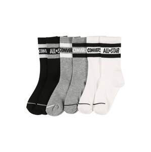 CONVERSE Ponožky  šedá / černá / bílá