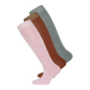 EWERS Ponožky  šedý melír / světle růžová / rezavě červená