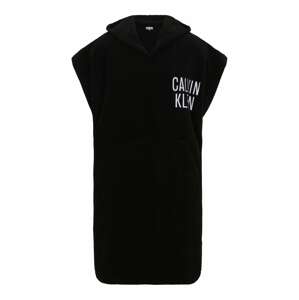 Calvin Klein Swimwear Krátký župan  černá / bílá