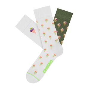 CHEERIO* Ponožky 'Ice Ice Baby'  zelená / bílá / mix barev