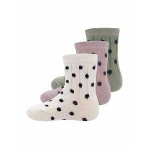 EWERS Ponožky  světle zelená / růžová / starorůžová / černá