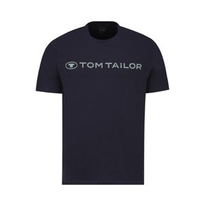 TOM TAILOR Men + Tričko  tmavě modrá / pastelově zelená