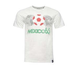 Recovered Tričko 'Fifa World Cup 1986'  bílá / černá / červená / zelená