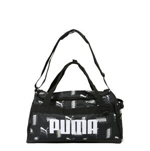 PUMA Sportovní taška  černá / bílá