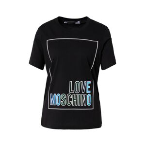 Love Moschino Tričko  modrá / světlemodrá / zelená / černá / bílá