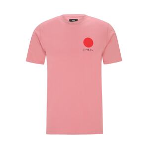 EDWIN Tričko 'Japanese Sun'  růžová / černá / červená
