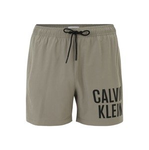 Calvin Klein Swimwear Plavecké šortky šedá / černá