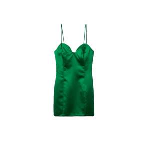 MANGO Koktejlové šaty 'MILEY'  tmavě zelená