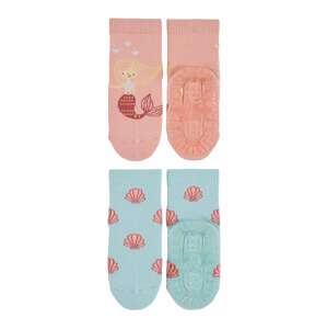 STERNTALER Ponožky 'AIR'  růžová / červená / béžová / světlemodrá