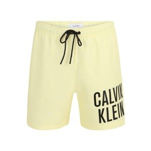 Calvin Klein Swimwear Plavecké šortky  světle žlutá / černá