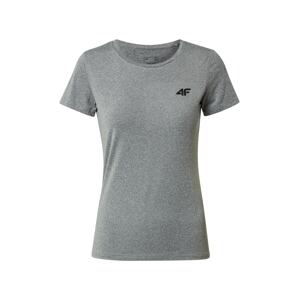 4F Funkční tričko  šedý melír / černá