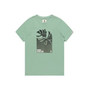 GARCIA Tričko  khaki / pastelově zelená / tmavě zelená / bílá