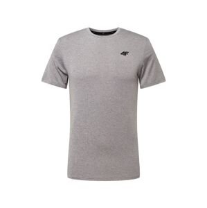 4F Funkční tričko  šedý melír / černá