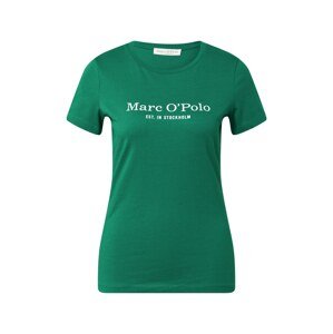 Marc O'Polo Tričko  trávově zelená / bílá