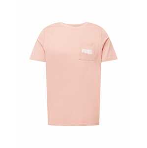 PUMA Funkční tričko  růžová / bílá