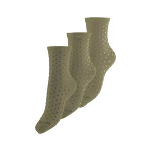 PIECES Ponožky 'Sebby'  zelená / šedá