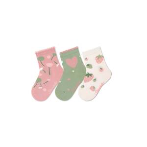 STERNTALER Ponožky  růžová / jablko / bílá / pastelově růžová