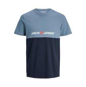 JACK & JONES Tričko  námořnická modř / kouřově modrá / bílá
