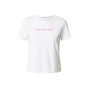 Calvin Klein Jeans Tričko pink / bílá
